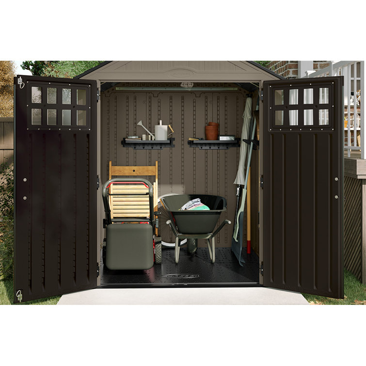 Suncast 2 ft. Resin Storage Shed Shelf in Black & Reviews Wayfair